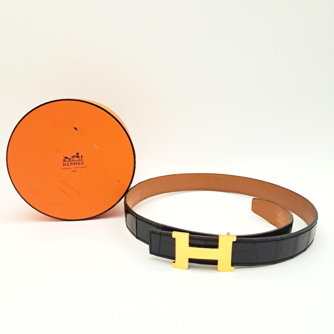 エルメス HERMES Hベルト リバーシブル アリゲーター ゴールドバックル HERMES（エルメス） コンスタンス Hバックル リバーシブル ベルト