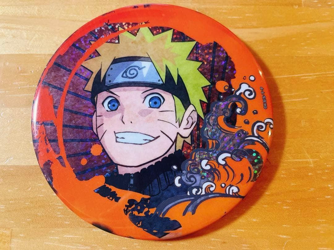 NARUTO 疾風伝 うずまきナルト おおきなきらきら缶バッジ 缶バッジ 希少 中古】バッジ・ビンズ うずまきナルト 「NARUTO-ナルト- 疾風伝