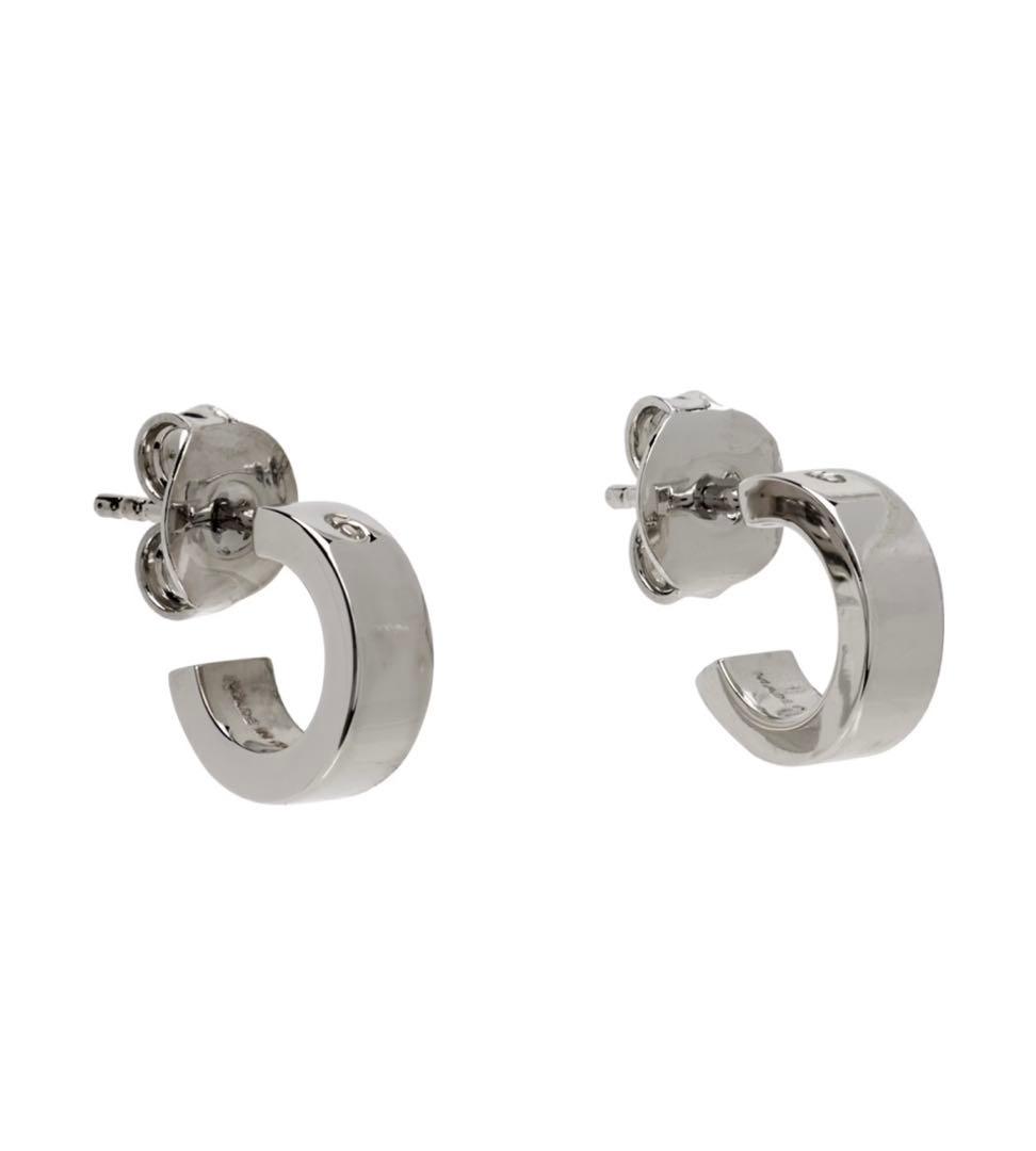 【片耳のみ！！】MM6シルバー ピアス ☆MM6 メゾンマルジェラ☆ チェーンロゴピアス ♪シルバー♪ (MM6