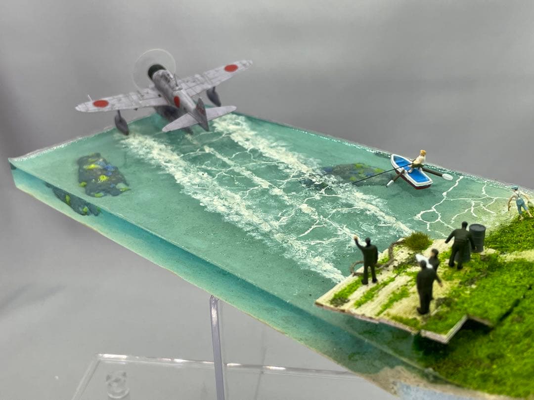 基地から飛び立つ二式戦闘機 レジン ジオラマ - メルカリ