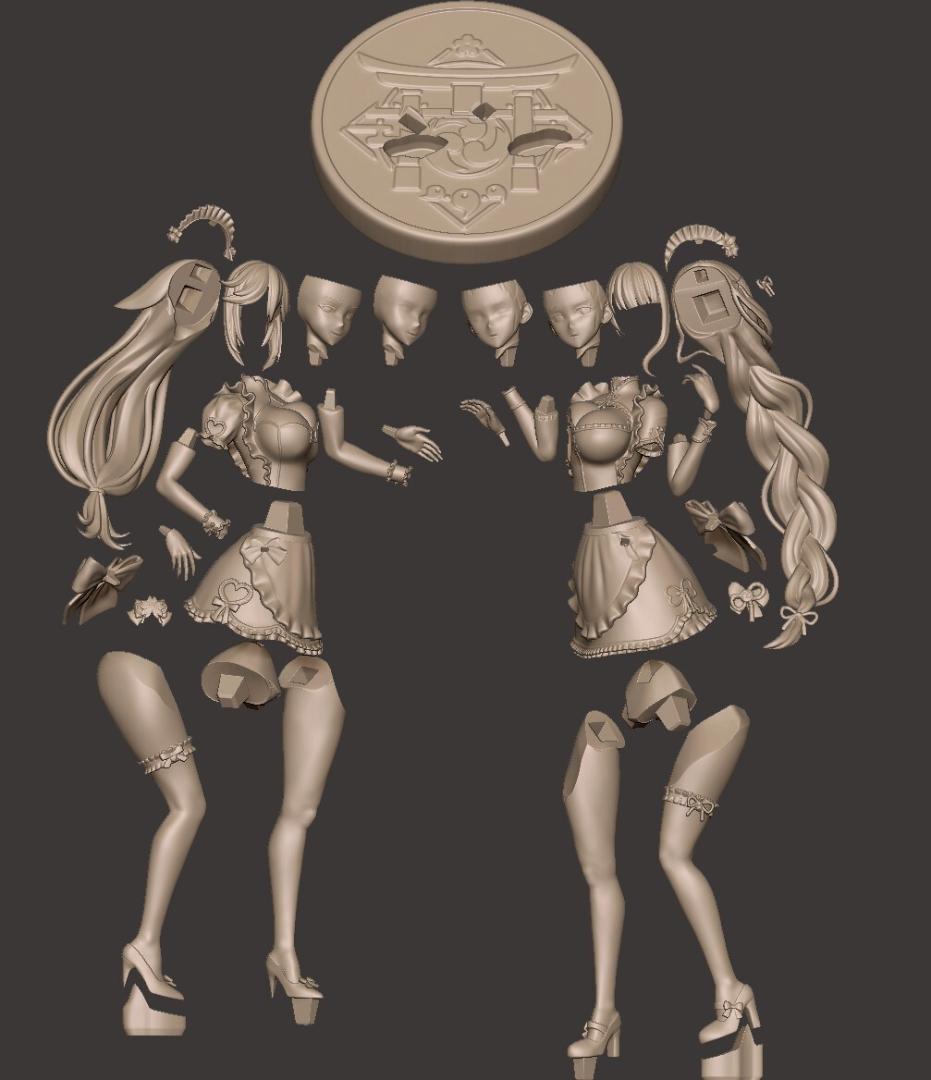 未塗装未組立 ガレキ ガレージキット フィギュア 原神 雷電将軍 八重