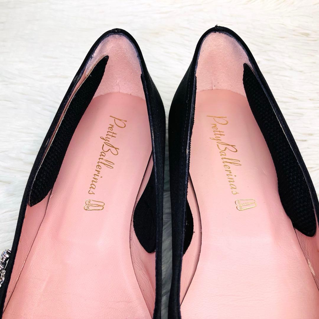 極美品】プリティ・バレリーナ 36-2/1 ポインテッドビジュー フラット