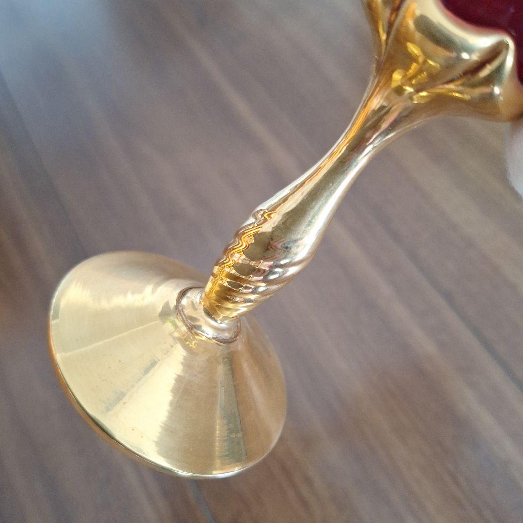 ベネチアングラス 花柄 シャンパングラス 6個セット ムラノグラス