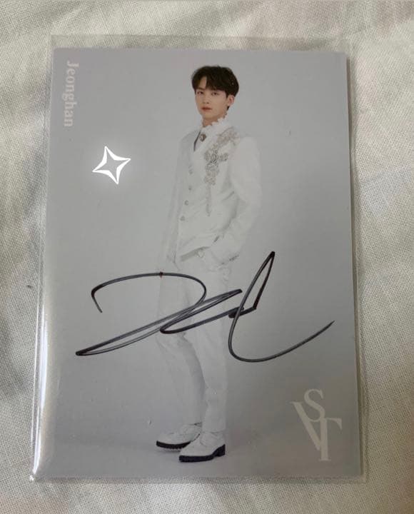 SEVENTEEN ジョンハン 直筆サイン SEVENTEEN cafe ジョンハン サイン JEONGHAN - メルカリ