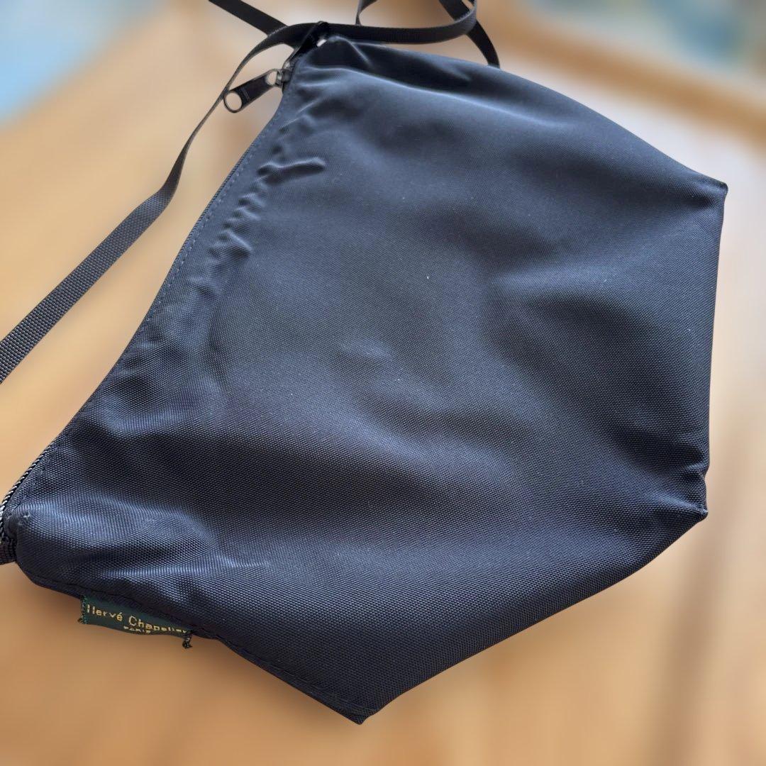 エルベシャプリエ グリーンレーベル別注 ビッグポシェット 黒 ジャンク