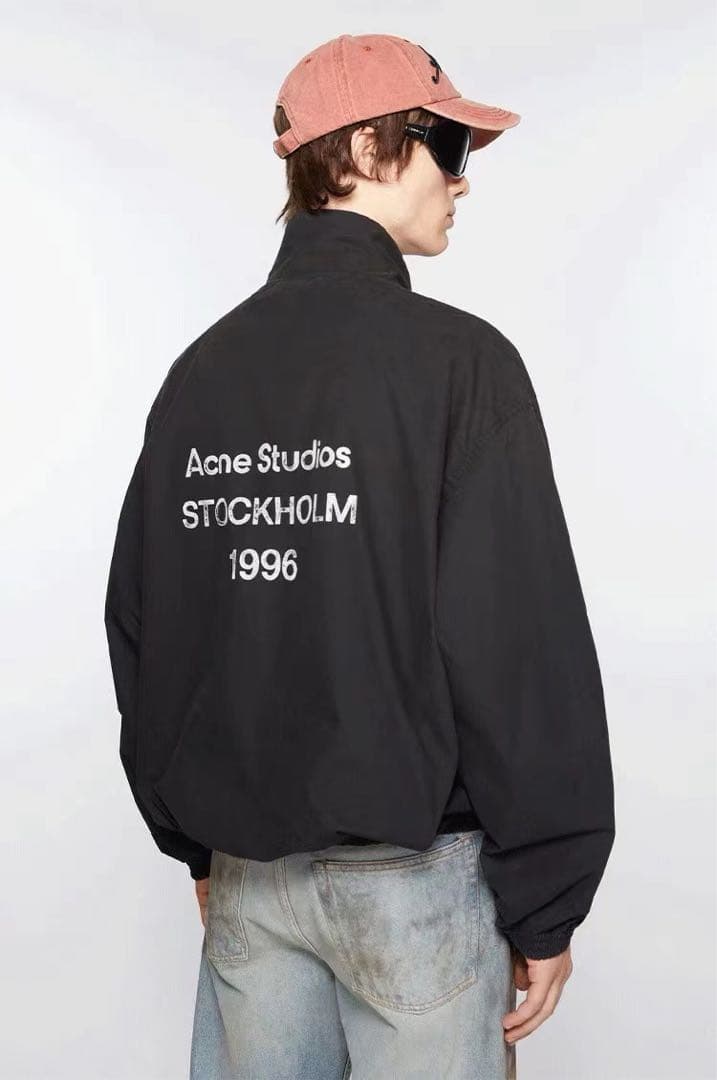 Acne Studios 23AW ロゴジッパージャケット ブラック - メルカリ