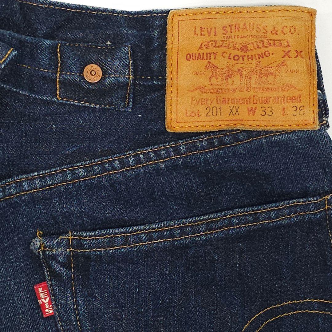 濃紺！米国製リーバイス☆201XXヴィンテージ復刻ジーンズ33ビッグE