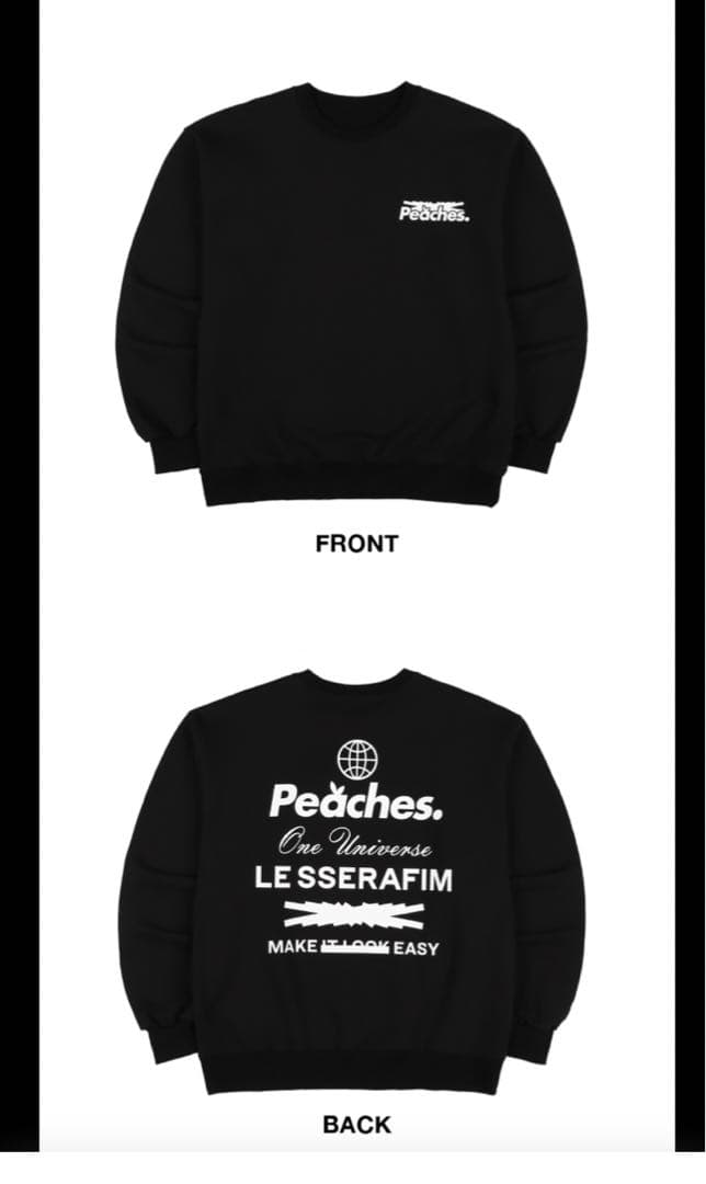 LE SSERAFIM×Peaches.］SWEATSHIRT - メルカリ