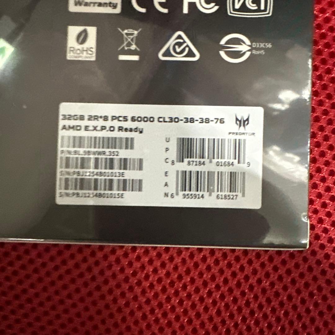 未開封 Predator Pallas II DDR5 6000MHz 64GB - メルカリ