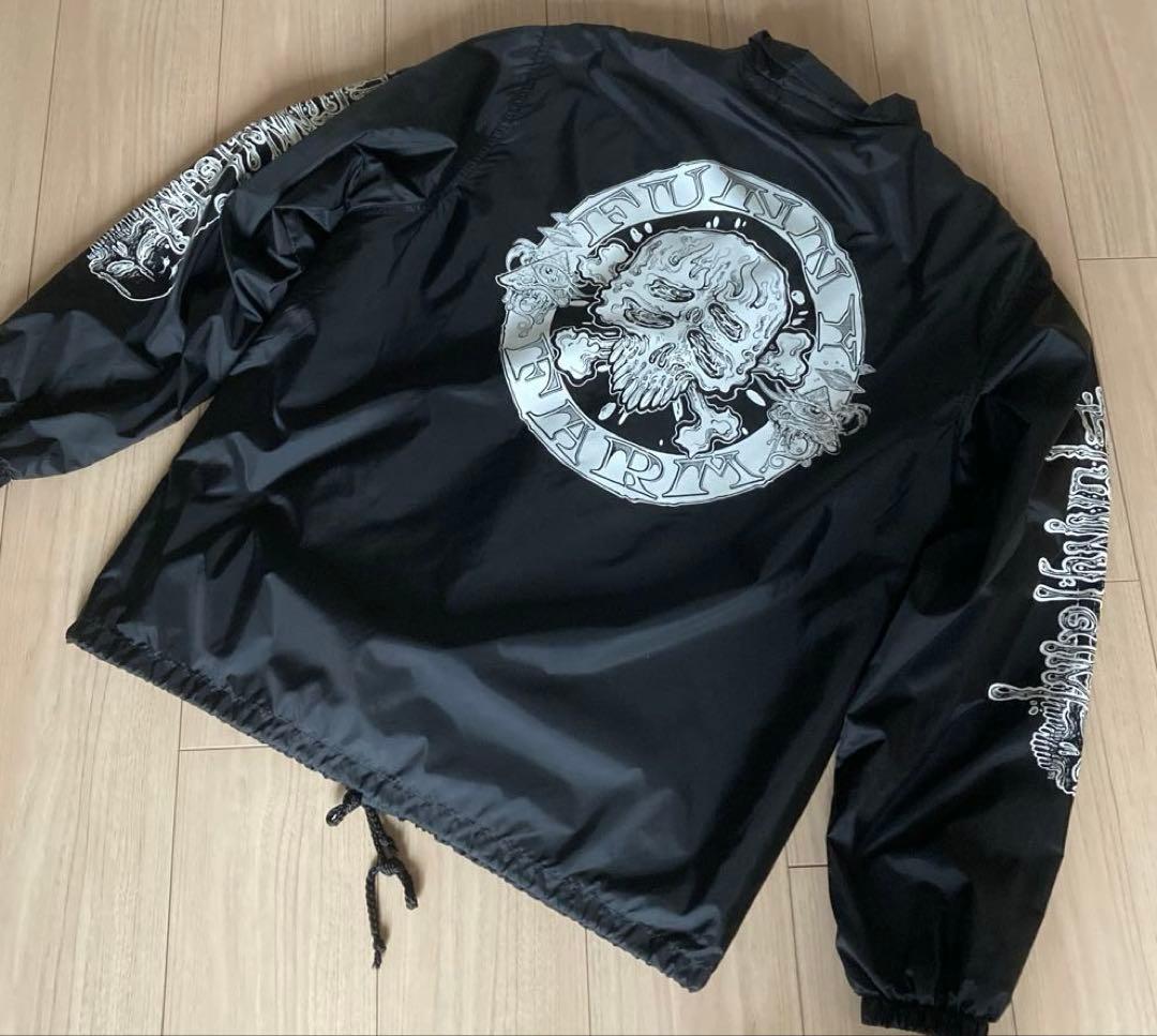 新品 FUNNY FARM ファニーファーム 四目ドクロ ボア コーチジャケット 楽天市場】ファニーファーム FUNNY FARM プリント スウェット パーカー