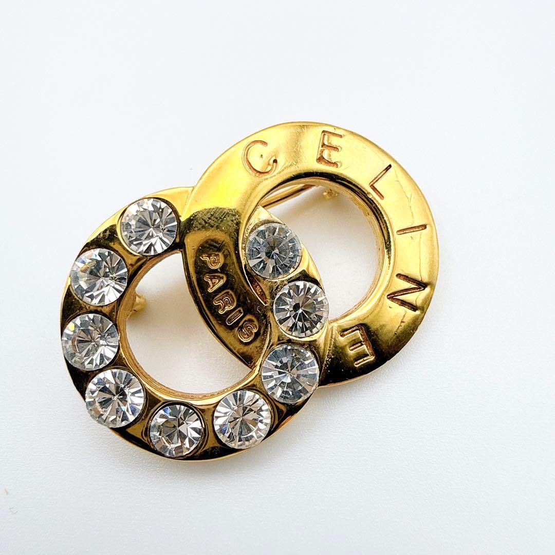 3047 人気✨CELINE ブローチ サークル ゴールド - メルカリ