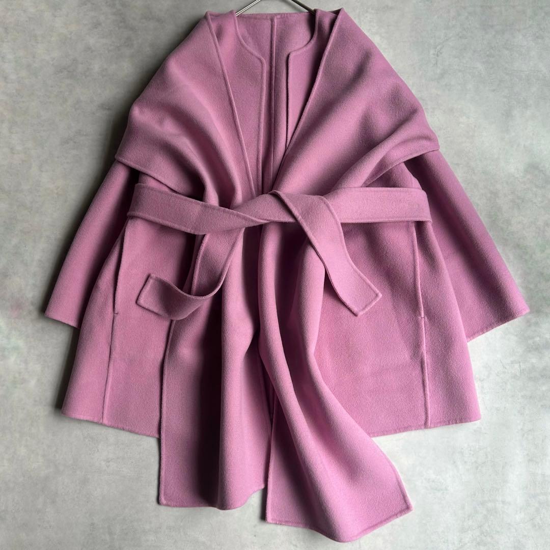 ルルウィルビー 24AW シャルムビーバーリバーミドルコート マフラー ベルト セール】 【LOULOU WILLOUGHBY】シャルムビーバーリバーミドルコート