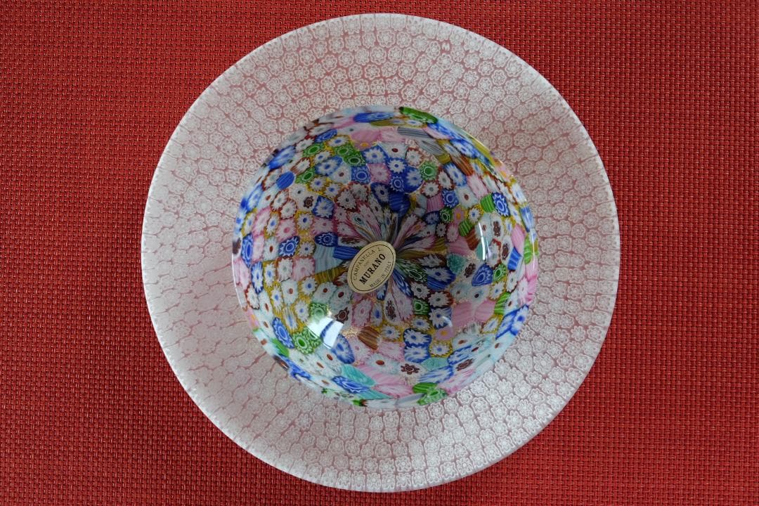 吹きガラス ミルフィオリ ムラーノガラス ヴェネチアングラス/小皿