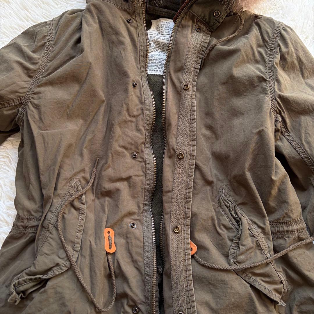 goa モッズコート 高級 フィンラクーンファー ライナー付 y2k 平成