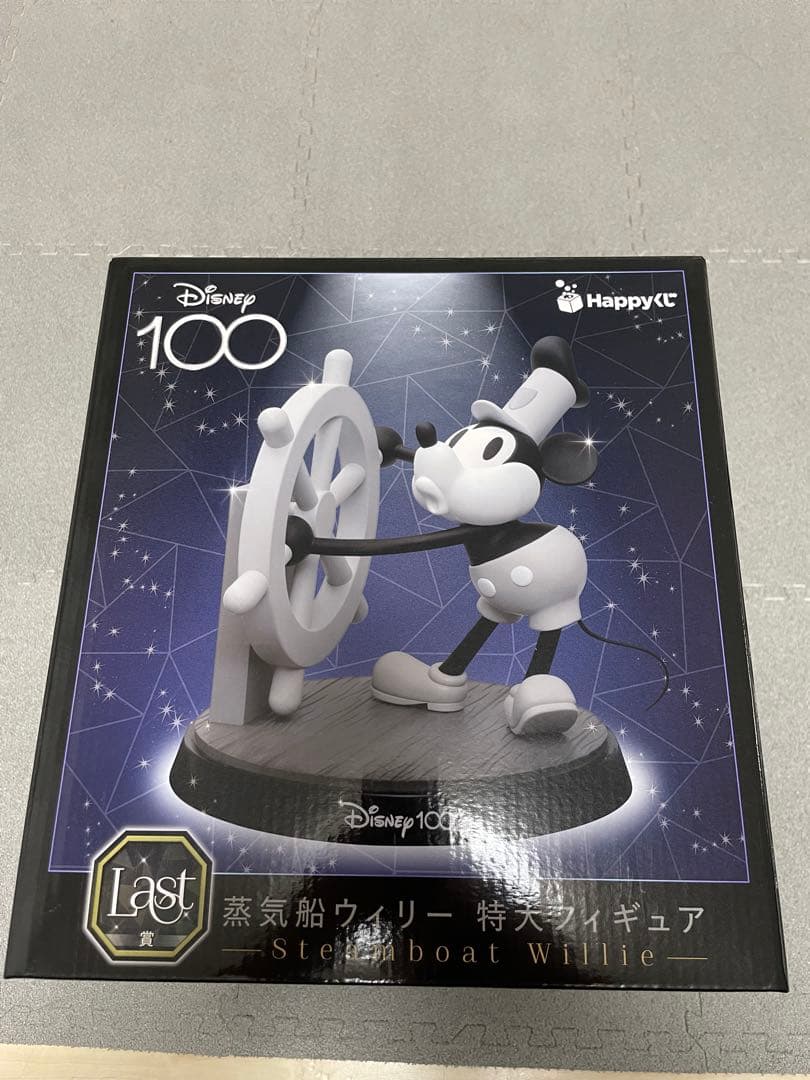 ディズニー　ハッピーくじ　フィギュア　ラストワン　蒸気船ウィリー　ミッキー ハッピーくじ ディズニー100 ラスト賞 蒸気船ウィリー 特大フィギュア