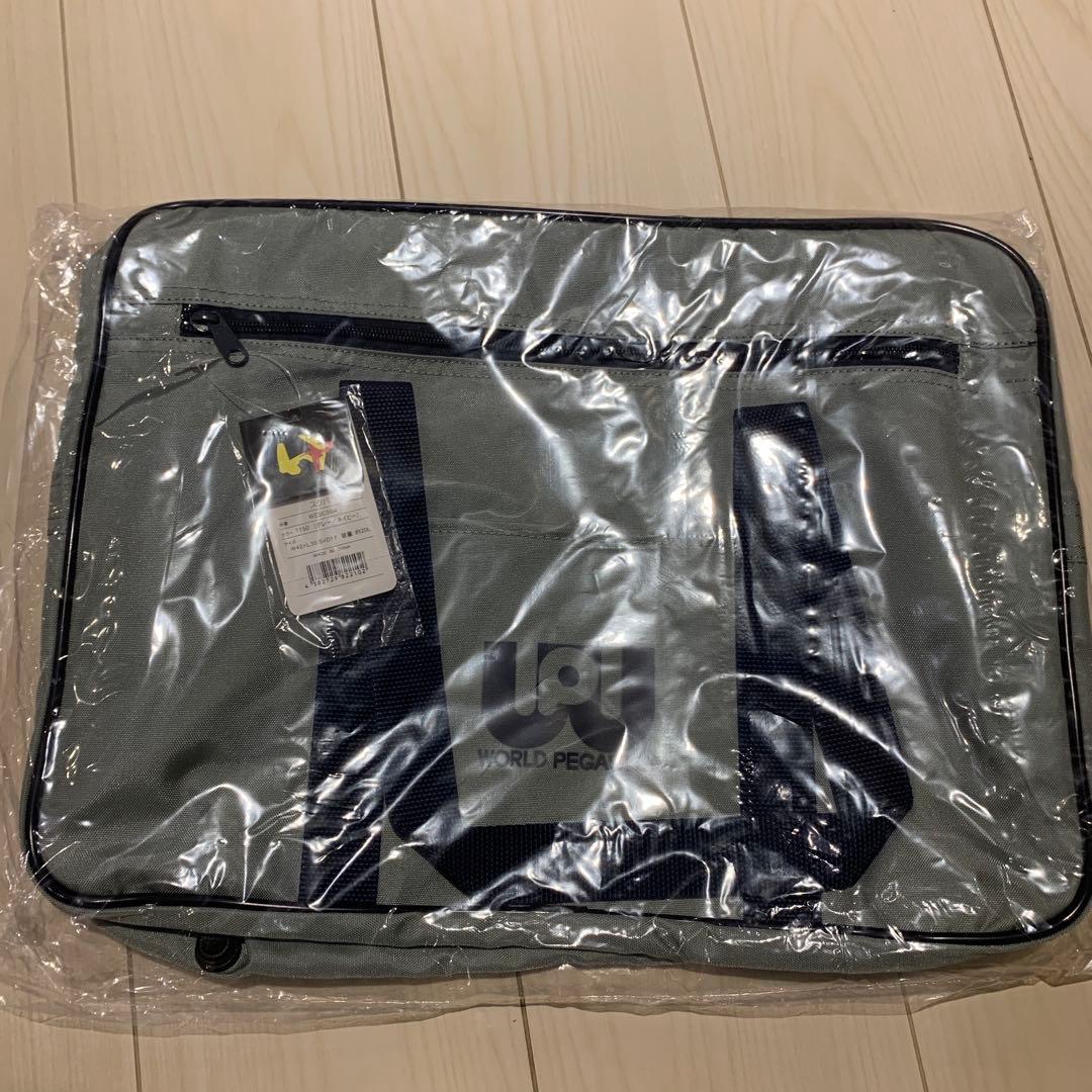 新品未使用 ワールドペガサス スクバ 旧ワッペ グレー スクールバッグ