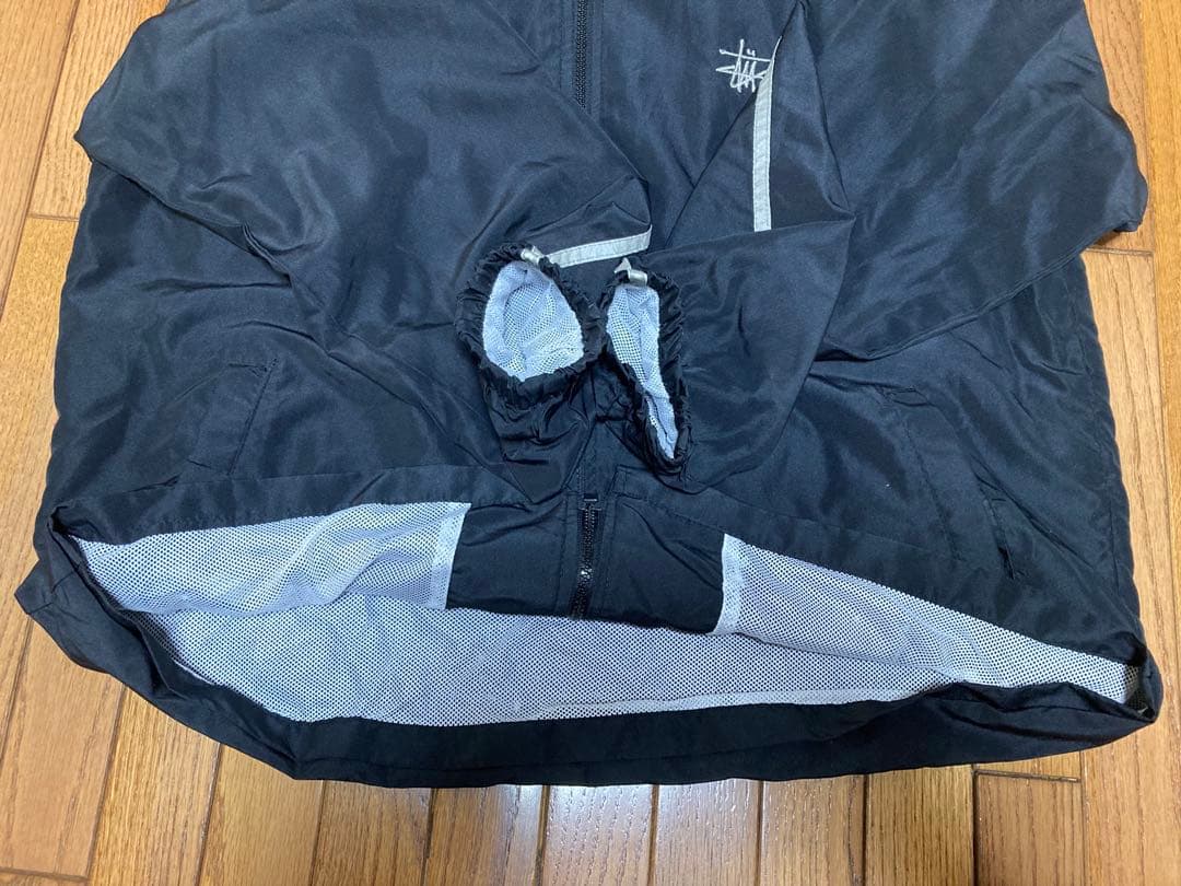 stussy sport ナイロンジャケット ブラック L 90s ストックロゴ