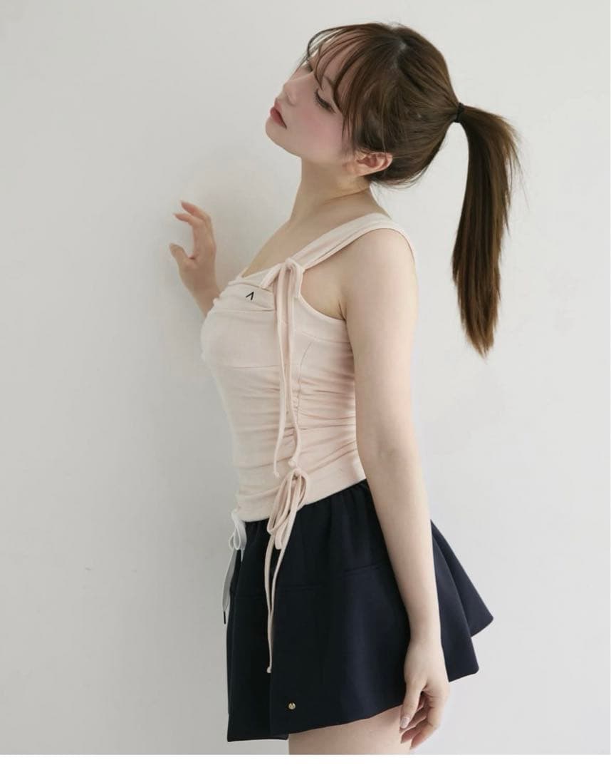 and marry リボンギャザートップス　ピンク shopperland リボンギャザートップス バレエコア トップス ピンク