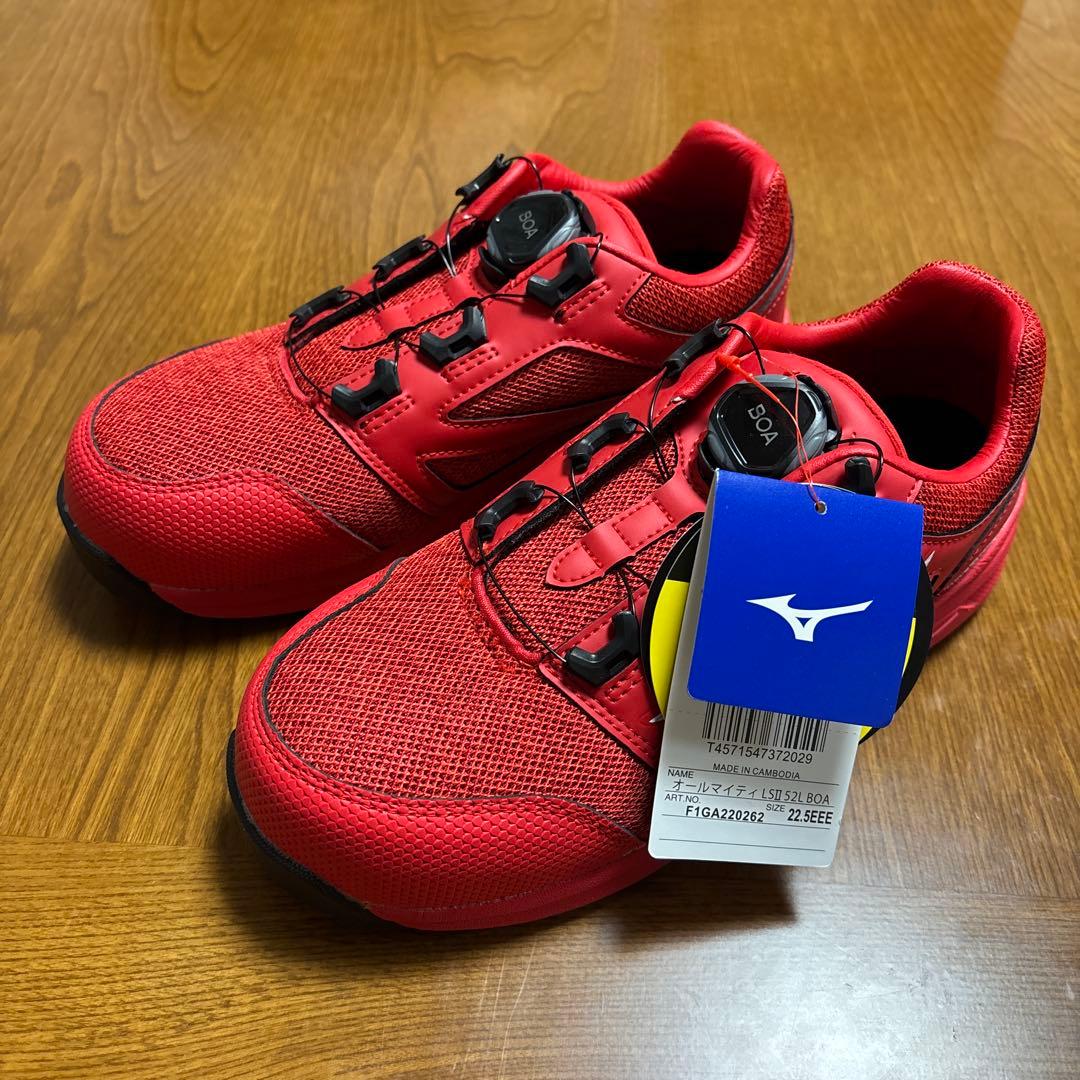 Mizuno 安全靴 F1GA220262 22.5cm レッド
