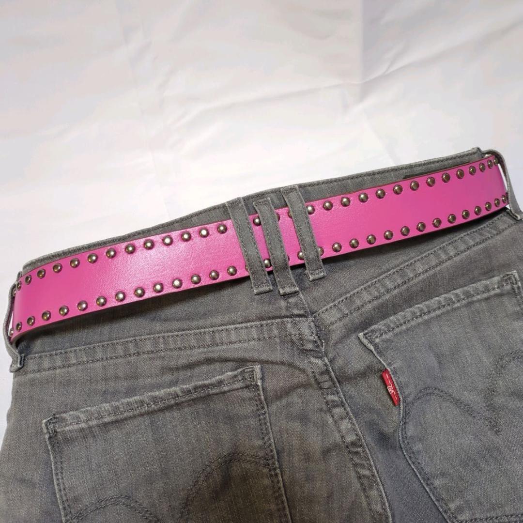 ベルト ピンク スタッズ y2k スケーター 平成 ロック パンク ギャル