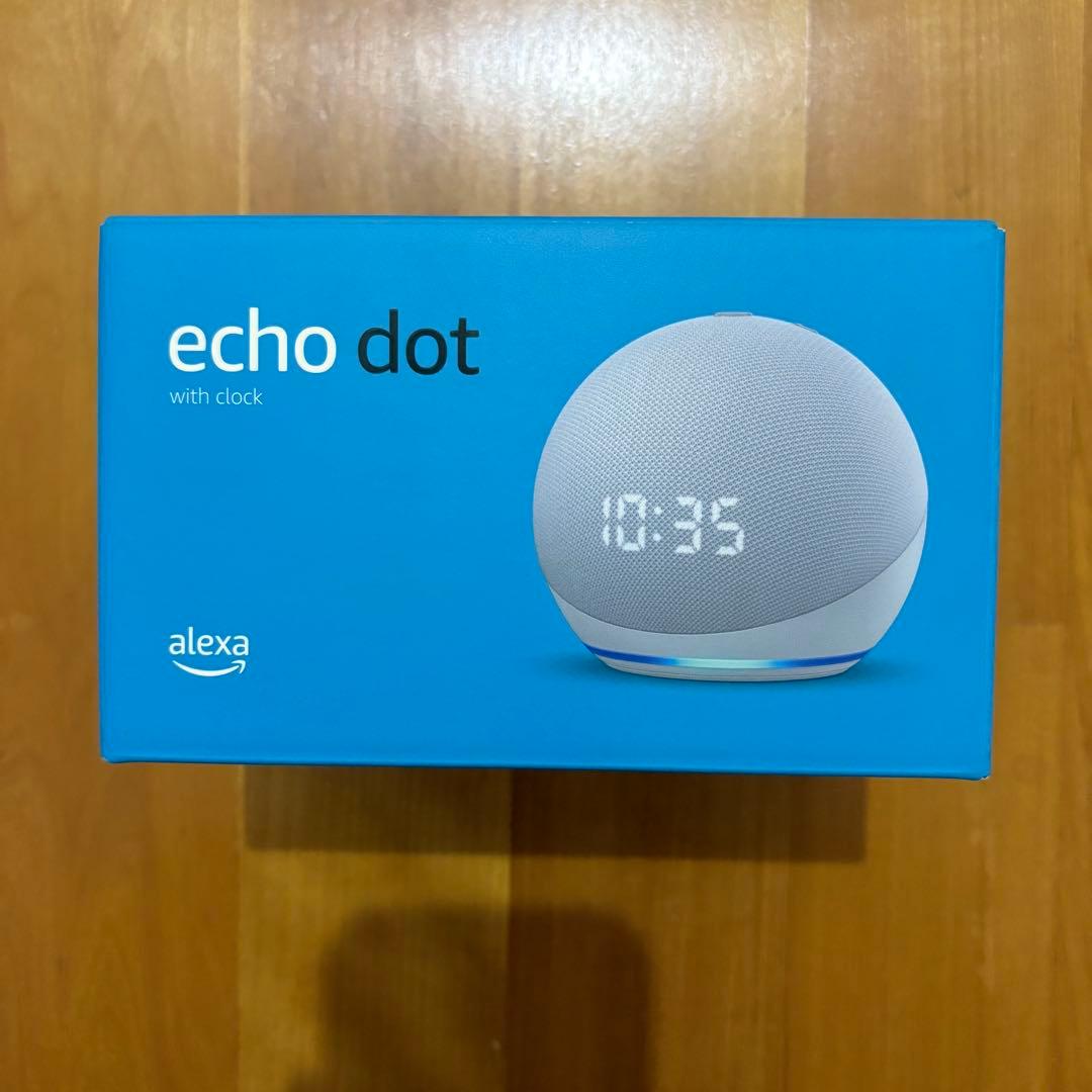 新品】echo dot with clock 第4世代 ホワイト アレクサ - メルカリ