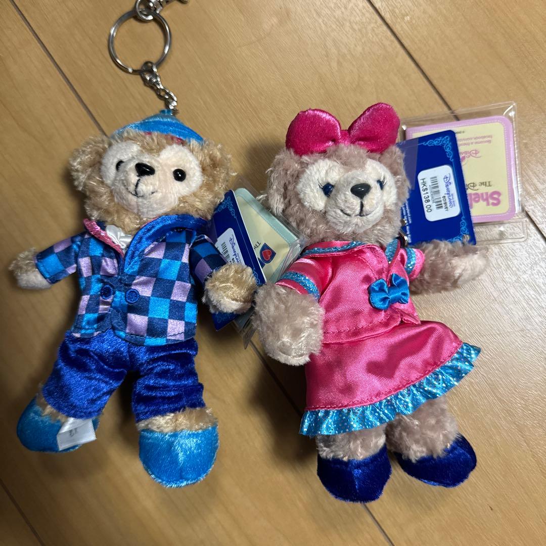 ダッフィー シェリーメイ 香港ディズニー12周年ぬいぐるみキーホルダー
