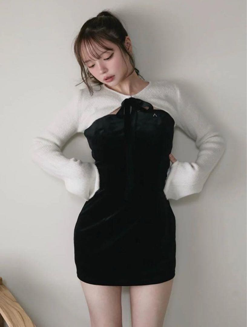 【新品未使用】ANDMARY リボン付きミニワンピース ANDMARY［アンドマリー］公式サイト