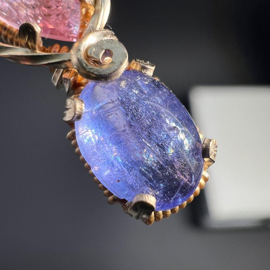 for ランラン様】ピンクトルマリン＆タンザナイト ペンダントトップ 他1点