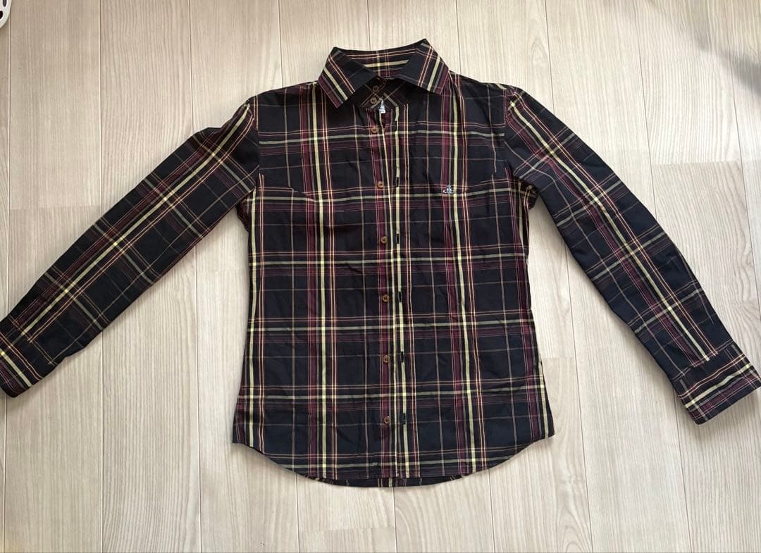 ヴィヴィアンウエストウッド オーブ刺繍 チェックシャツ 44 - メルカリ