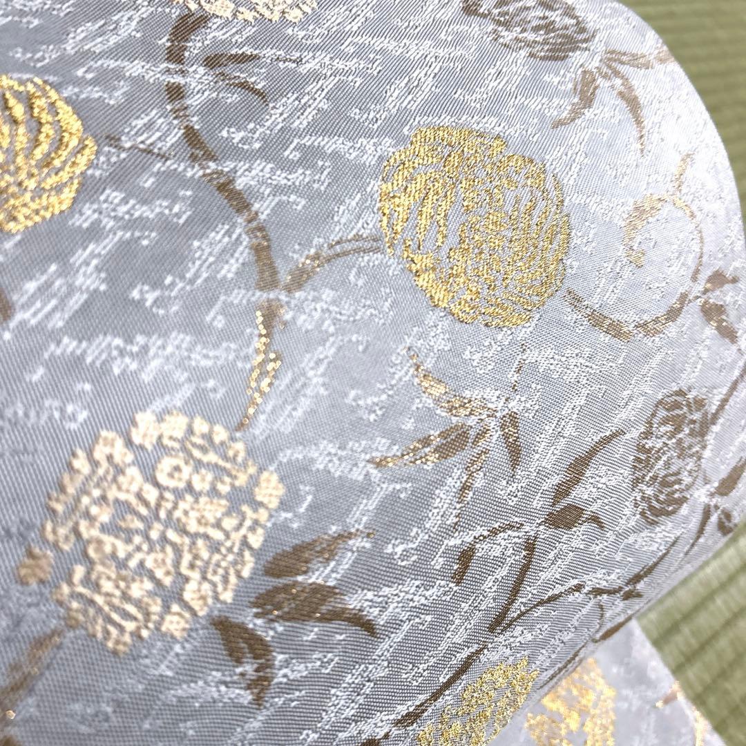 正絹　袋帯【本金箔】《花唐草》