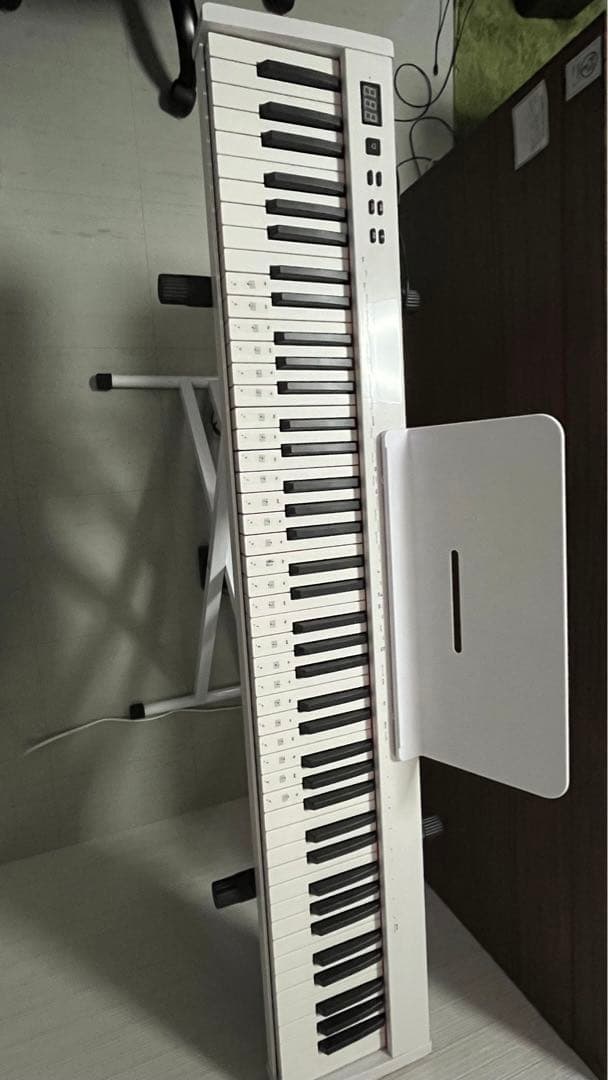 ホワイト 88鍵盤 電子ピアノ ニコマクSWAN-S