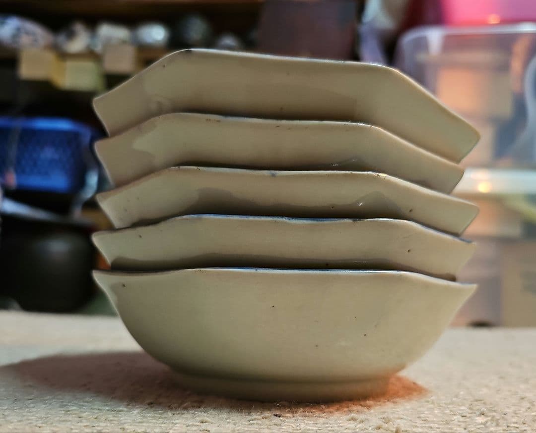 江戸後期 古伊万里 染付八角麒麟鉢 5客 - メルカリ