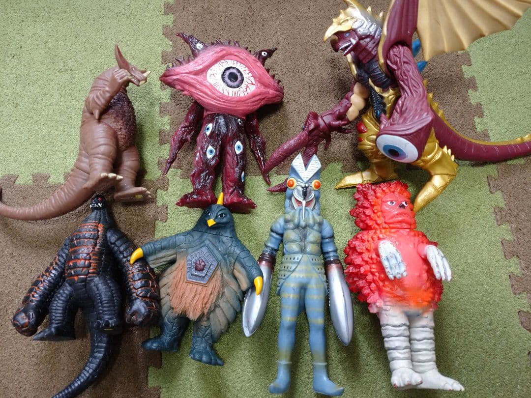 ソフビ人形5体セット昭和レトロウルトラマン怪獣仮面ライダー6-32
