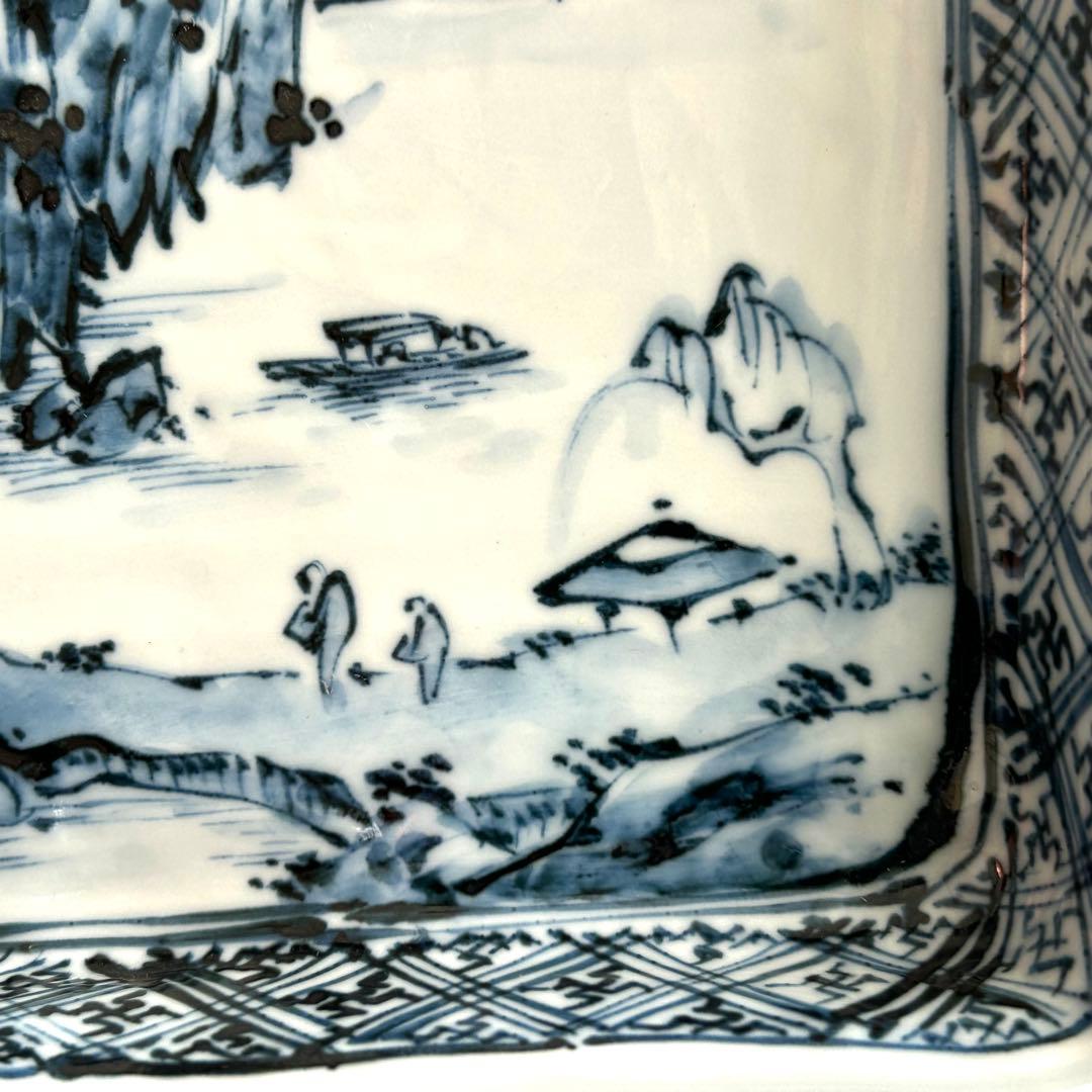 京焼 清水焼 六斎陶房 幸之介窯 染付 角皿 箱付 和食器 鉢 皿 - メルカリ