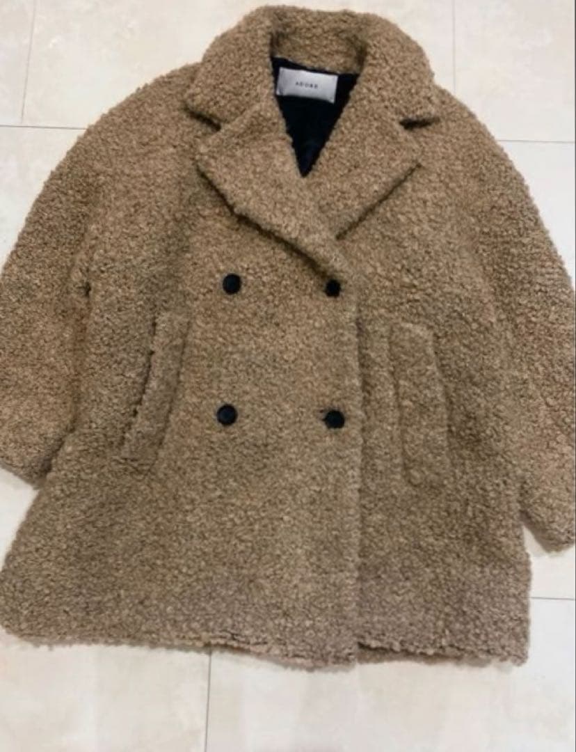 極美品】アドーア☆大人気ベアブークレジャケットコート - メルカリ