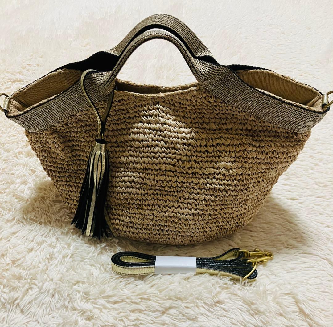 ヴィオラドーロ ラメテープハンドル 2way カゴバッグ - メルカリ