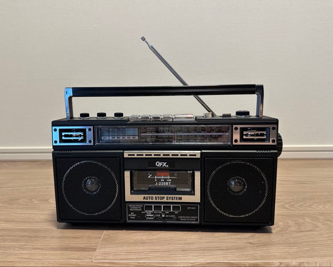 QFX J-220BT レトロカセットレコーダープレーヤー ラジカセ 90年代