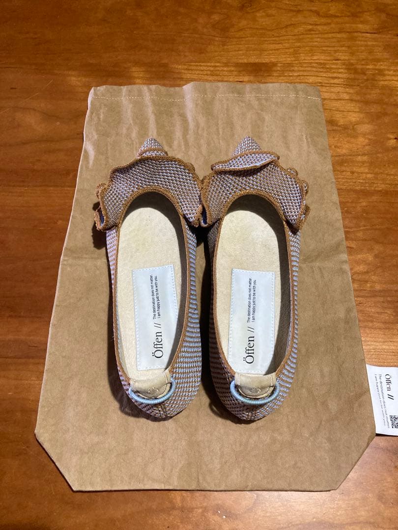 offen オッフェン pointed-FRIN camel&aqua 38