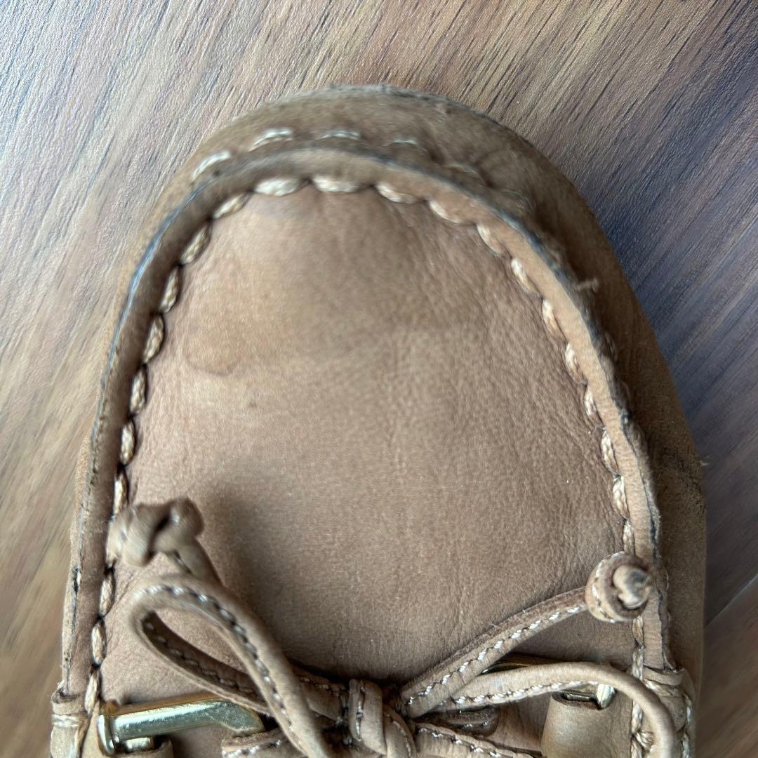 UGGアグ】ローファー モカシン ゴールドロゴ リボン チェスナット 7