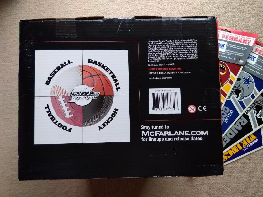 【新品未開封】希少☆NFL　エミット・スミス　フィギュア　アメフト　ペナント付