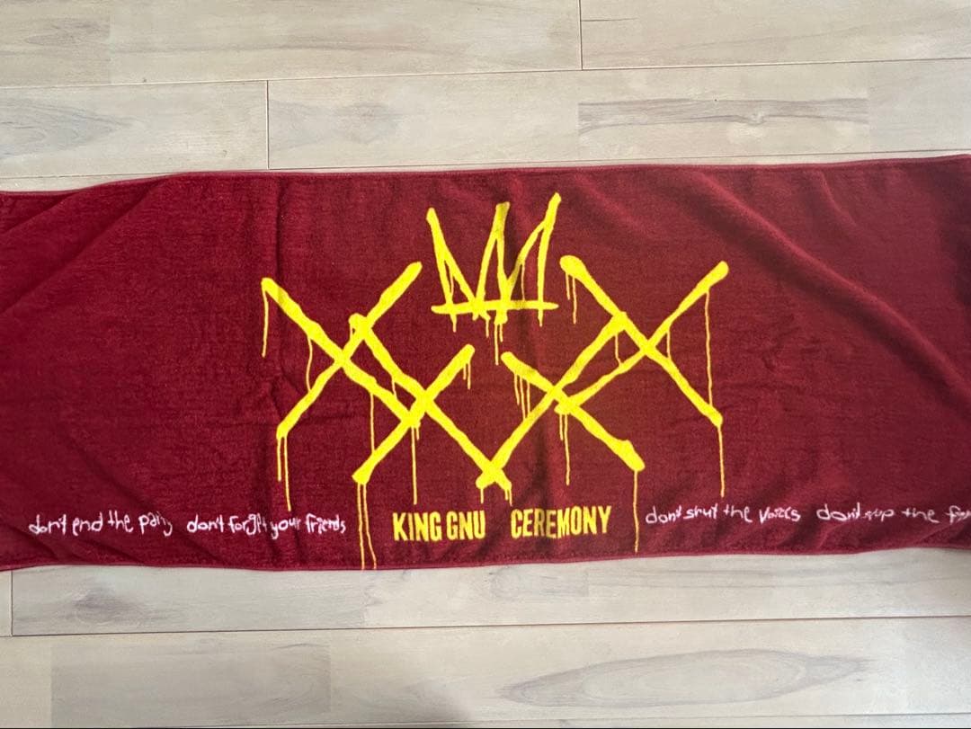 King Gnu CEREMONY ツアーグッズ タオル バーガンディー - メルカリ