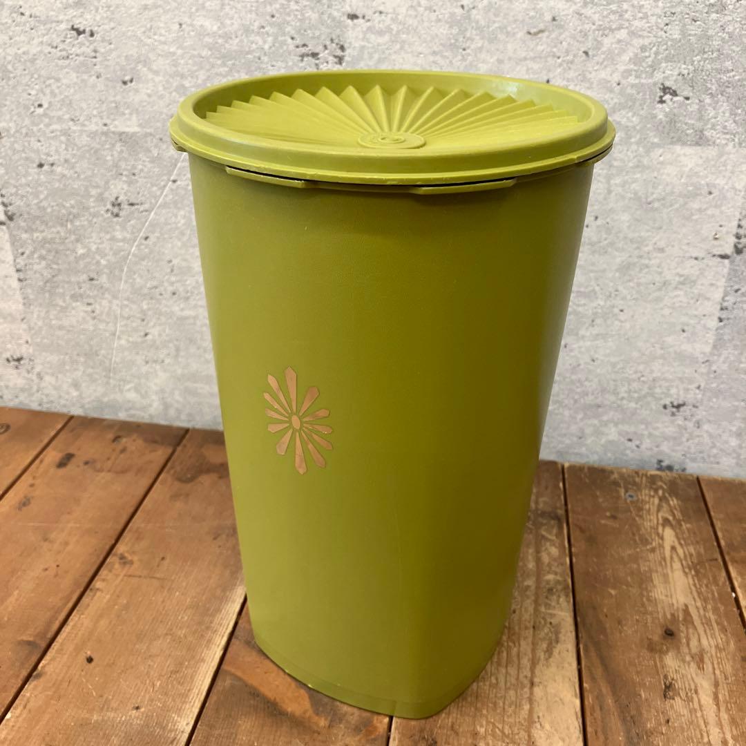 昭和レトロ タッパーウェア マキシデコレーター 保存容器 グリーン