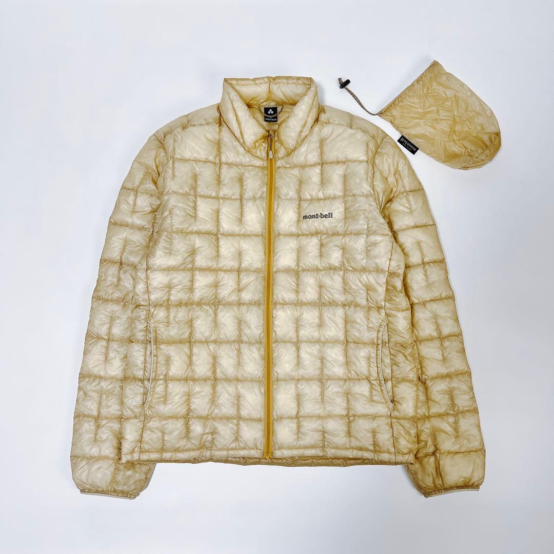 人気カラー 美品》モンベル プラズマ1000ダウンジャケット ベージュ S