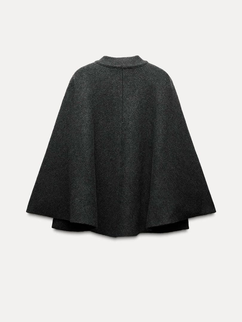 ZARA ニットケープコート - メルカリ