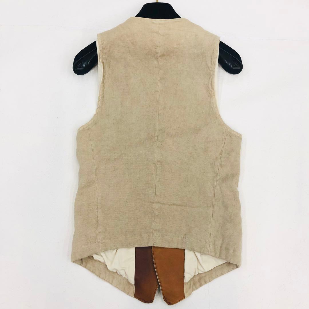 1439 BACKLASH バックラッシュ ベスト スカル 髑髏 牛革 麻 M - メルカリ