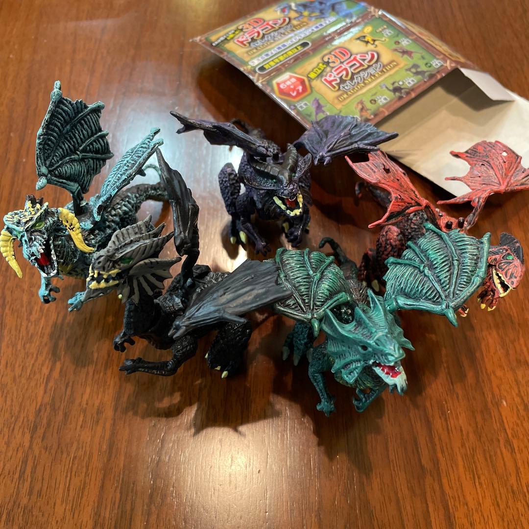 組立式3Dドラゴンセレクション 水竜 黒竜 紫竜 緑竜 赤竜 5点セット