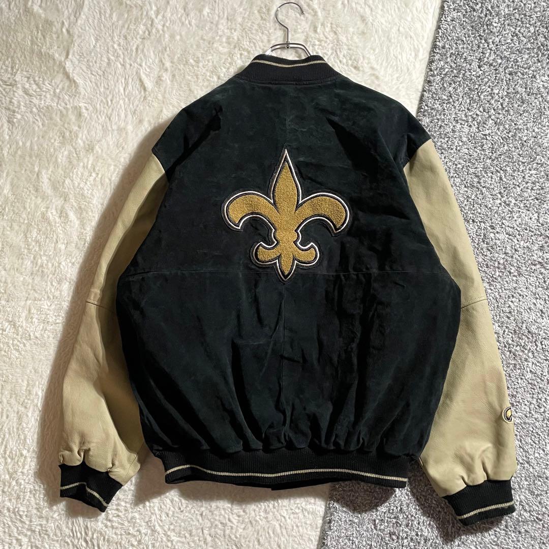 NFL ニューオリンズ・セインツ レザースタジャン ボディスウェード