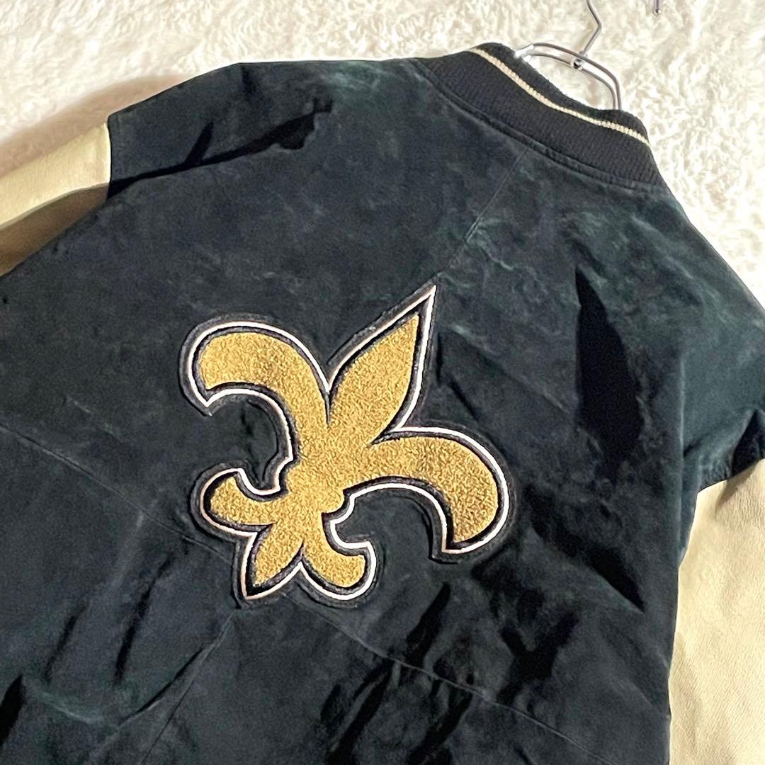 NFL ニューオリンズ・セインツ レザースタジャン ボディスウェード