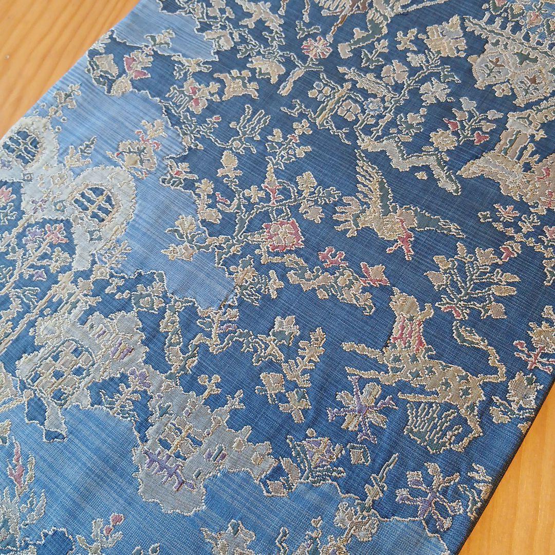 メルヘンなブルーの袋帯(青・六通) - メルカリ