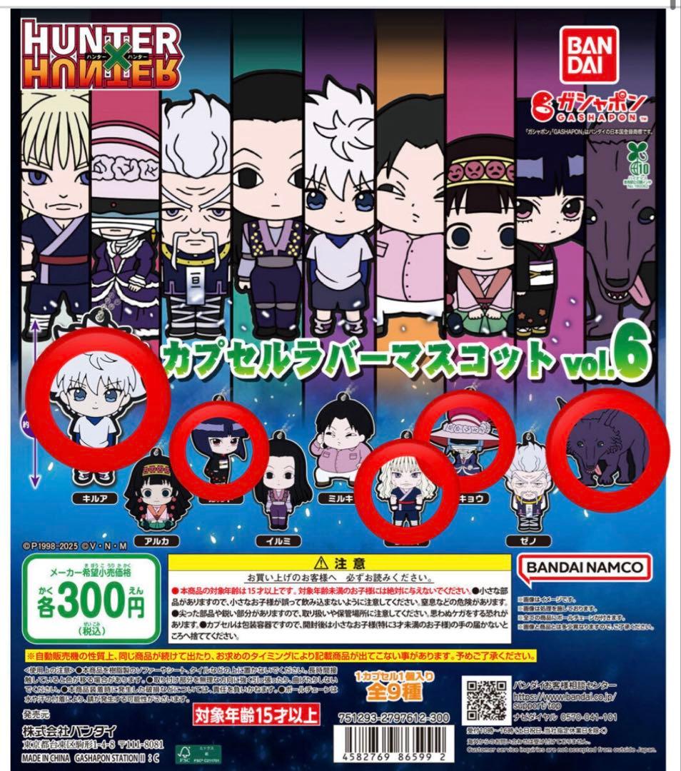 HUNTER×HUNTER ゾルディック家 カプセルラバーマスコット vol.6 - メルカリ